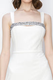 Crystal Embellished Front Cut-out Detail Mini Dress