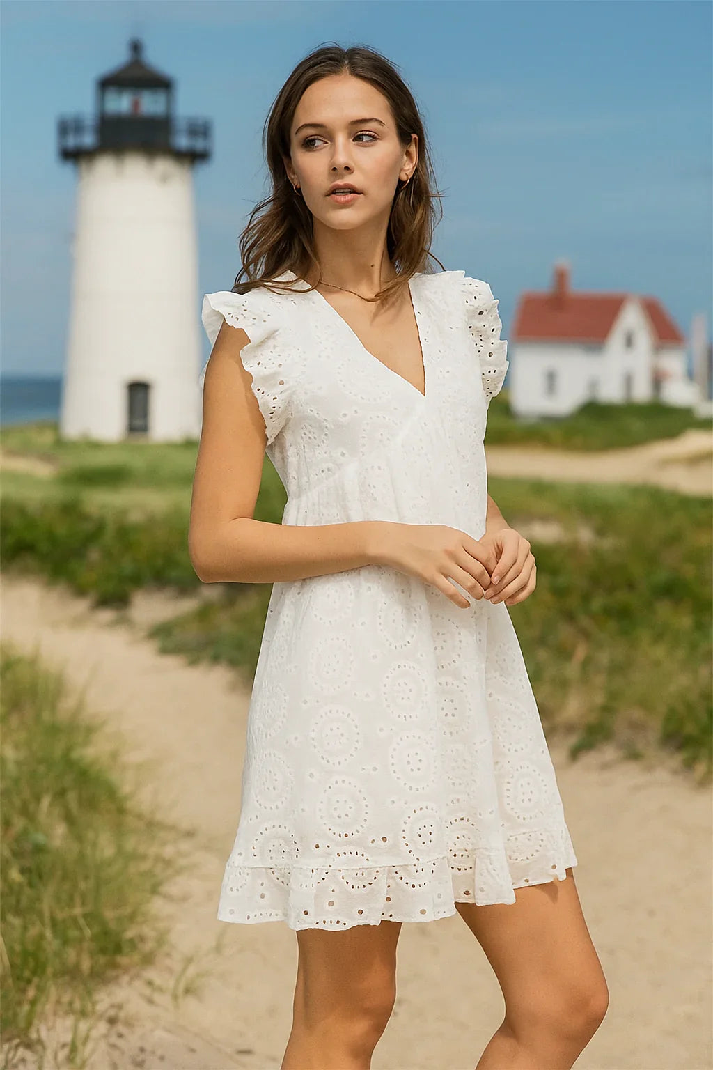 white christmas dresses The Babydoll: Cotton Voile White – Cou Cou Intimates main image 0