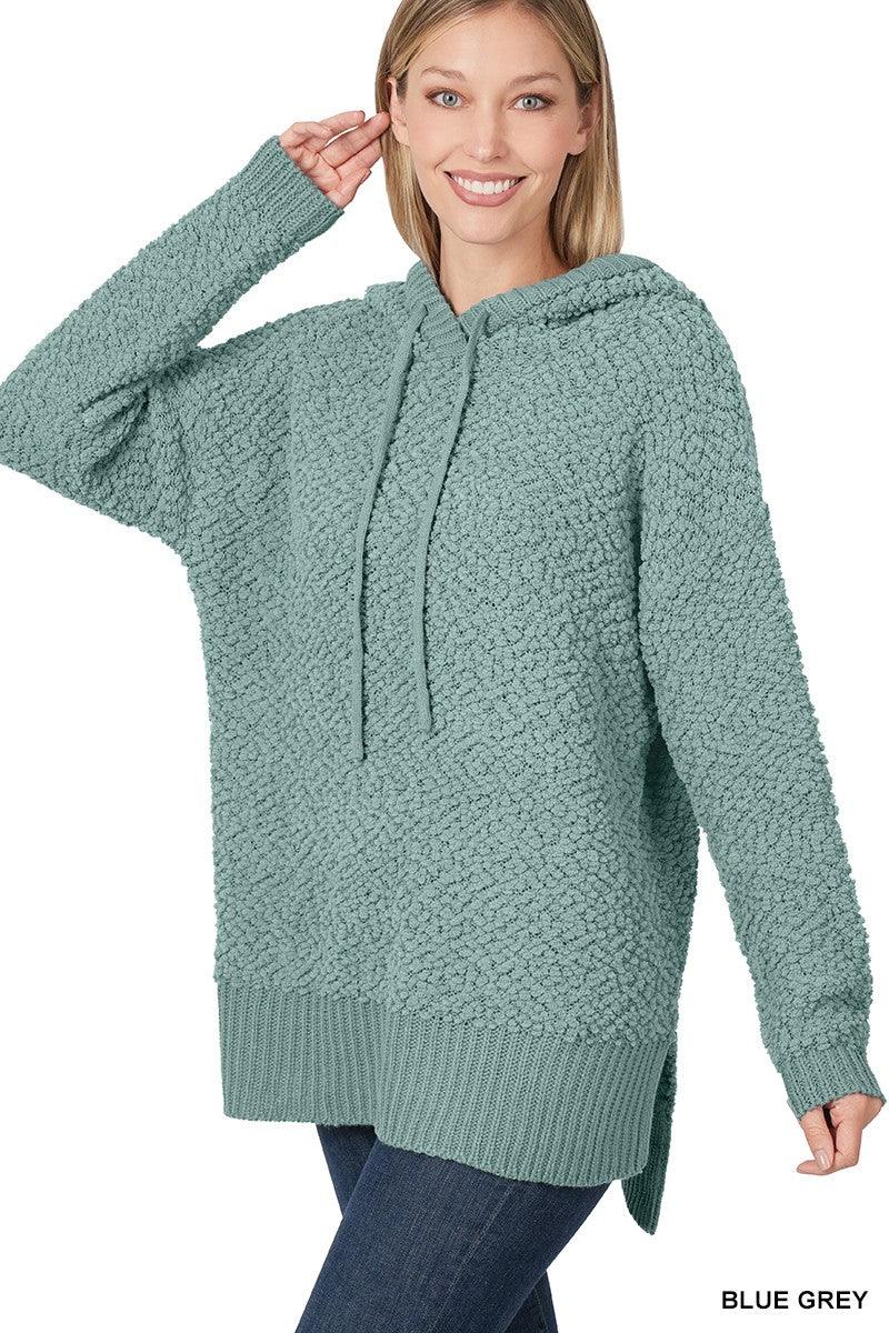 Oversized Blue Popcorn Hoodie in Plus Size – Cape Cod Fashionista