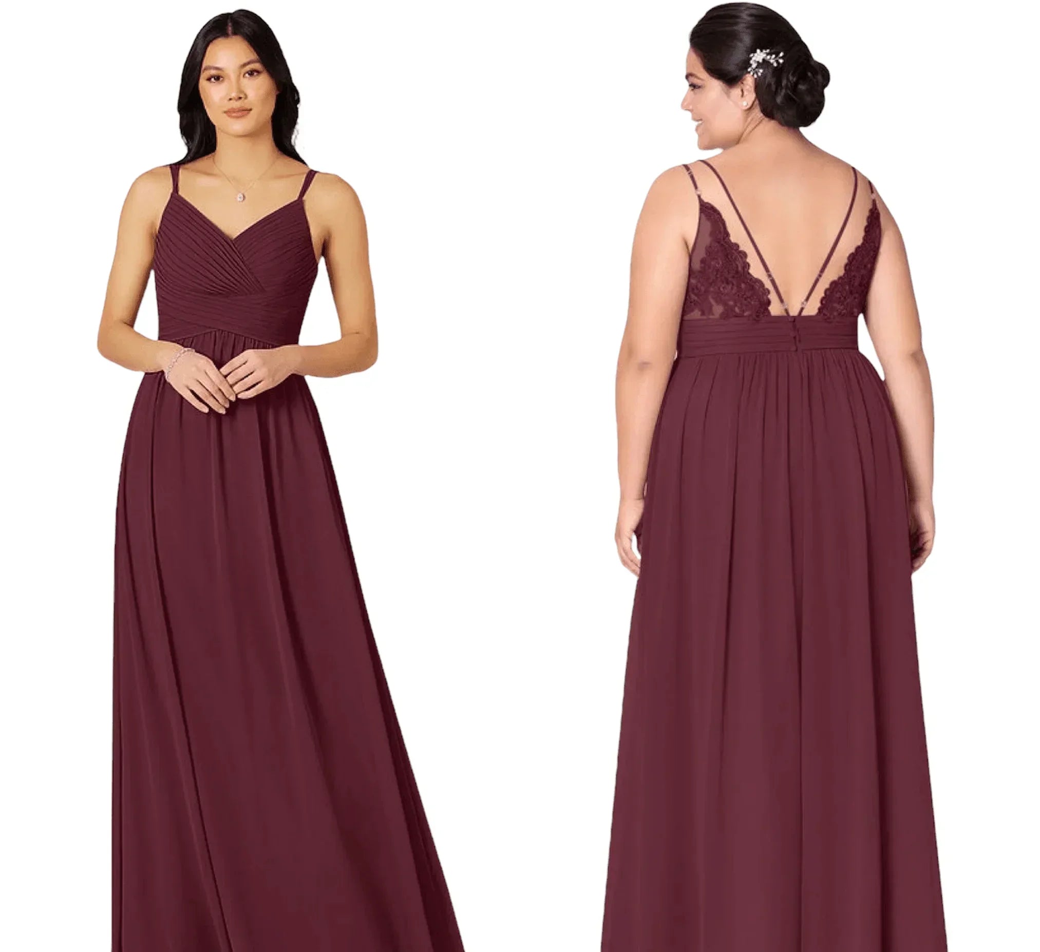 Azazie Blake pleated gown cabernet NWT Azazie Blake pleated gown cabernet NWT
