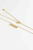 925 Sterling Silver MAMA Necklace Zircon & Gold-Plated
