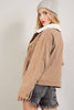 Corduroy Sherpa Lined Button Down Jacket