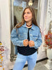 Lana High-Low Women's Crop Light Washed Denim Jacket