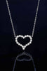 1 Carat Moissanite Heart Pendant Chain-Link Necklace