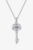 Adored Moissanite Key Pendant Necklace