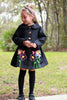 Girls Dark Wash A-Line Fully Lined and Quilted Fall Coat
