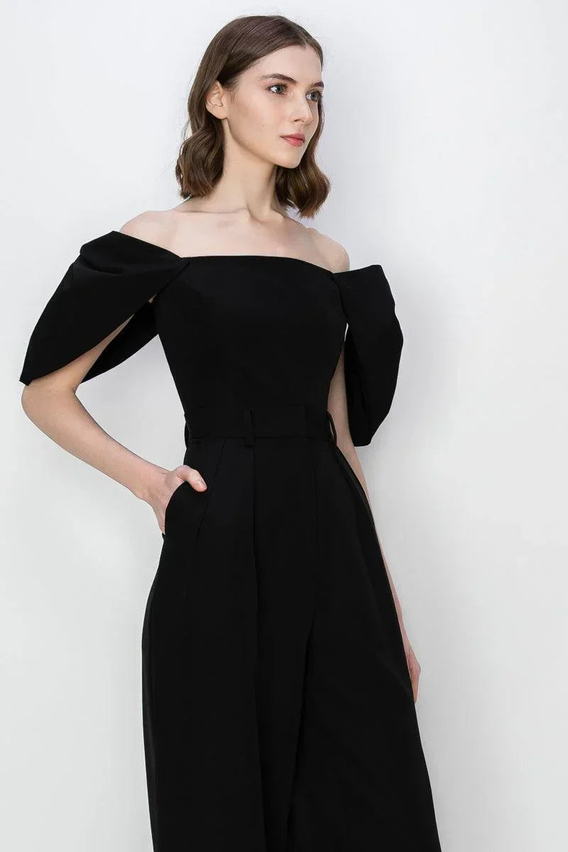 Ina Puff Sleeve Off Shoulder Crop Top with Flap Sleeves - Cape Cod Fashionista