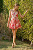 Ina Sleeveless 3D Floral Embroidered Mini Dress