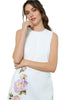 Caroline Floral Embroidered Sleeveless Shift Dress