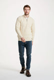 Merino Aran Half Zip Sweater – 100% Merino Wool, Irish Cable Knit
