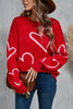 Angel Wings Heart Dropped Shoulder Long Sleeve Sweater - Cape Cod Fashionista