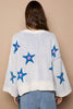 POL Long Sleeve Star Patch Sweater - Cape Cod Fashionista