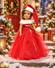 14.5 Inch Doll Christmas Dress Santa Hat Set Fits American Girl WellieWishers