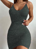 Glitter Double Spaghetti Straps Mini Dress - Cape Cod Fashionista