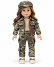 18 Inch Doll Military Army Uniform 6pc Camo Outfit Shoes Fits American Girl