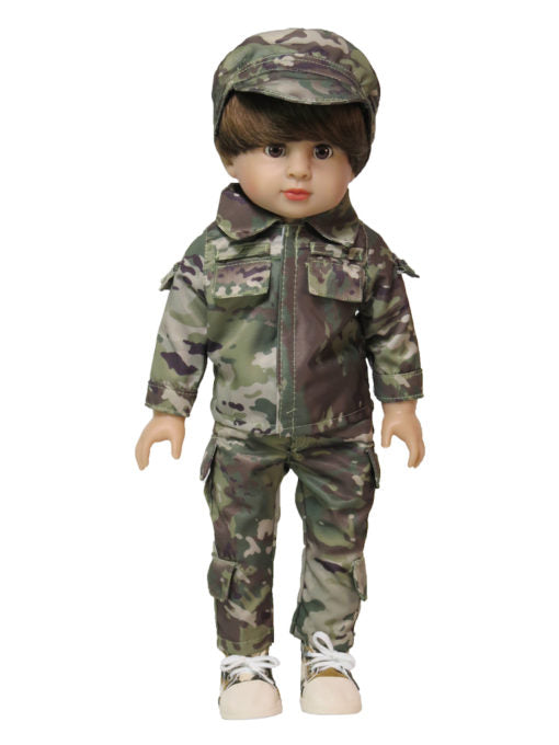 18 Inch Doll Military Army Uniform 6pc Camo Outfit Shoes Fits American Girl