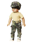 18 Inch Doll Military Army Uniform 6pc Camo Outfit Shoes Fits American Girl