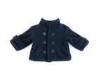 18 Inch Doll Navy Blue Peacoat Winter Jacket Double Breasted Fits American Girl
