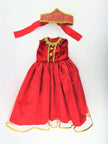 18 Inch Doll Red Gold Russian Inspired Gown 3 Pc Outfit Fits American Girl