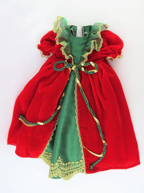 18 Inch Doll Victorian Christmas Dress Red Green Holiday Gown Fits American Girl