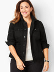 TALBOTS-Women’s Classic Black Denim Jacket 3X NWT
