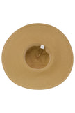 Beige straw hat on a white background