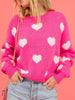 Angel Wings Heart Round Neck Drop Shoulder Sweater - Cape Cod Fashionista