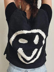 Smiley Round Neck Sweater Vest - Cape Cod Fashionista