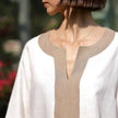 Hampton Kaftan 100% Linen Maxi — Flower