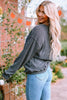 XOXO Sequin Round Neck Dropped Shoulder Sweatshirt - Cape Cod Fashionista