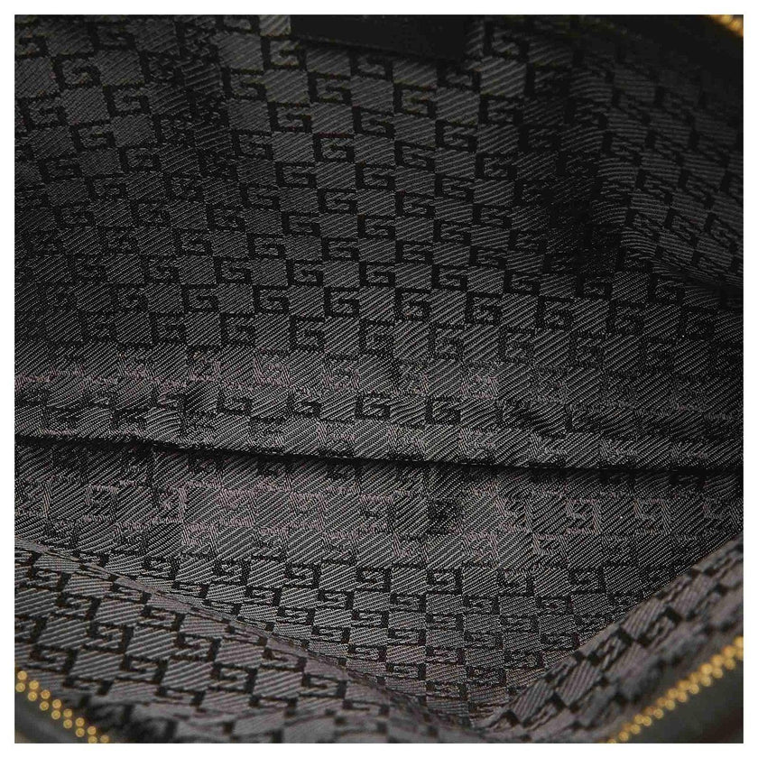 GUCCI Bamboo Black Suede Jackie Shoulder Bag