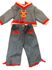 🎄REINDEER HOLIDAY Knit & denim  2-Piece outfit   for American Girl Doll