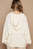 POL Half Zip Drop Shoulder Hooded Sweater - Cape Cod Fashionista