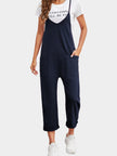 Full Size Spaghetti Strap Straight Leg Jumpsuit with Pockets