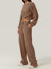 Crisscross Round Neck Top and Drawstring Pants Set - Cape Cod Fashionista