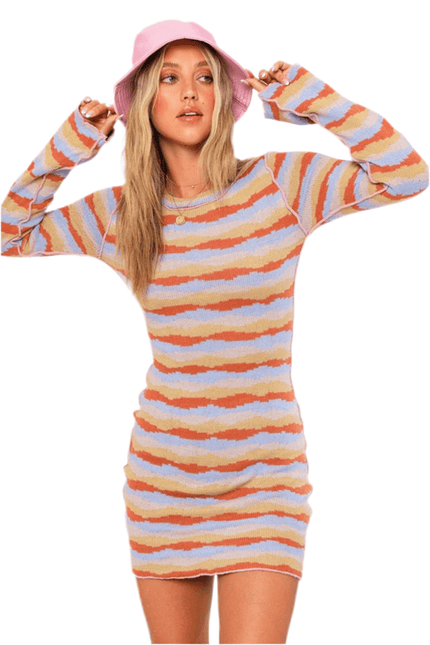 Le Lis Stay Wavy Stitch Sweater Dress - Cape Cod Fashionista