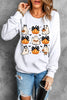 Pumpkin & Ghost Round Neck Long Sleeve Sweatshirt - Cape Cod Fashionista