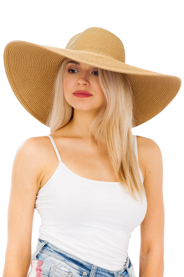 Wide Brim Floppy Beach Hat for Women…Oversized UV Protection Vacation Hat