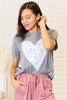 Simply Love Heart Graphic Cuffed Short Sleeve T-Shirt - Cape Cod Fashionista