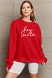 Simply Love Full Size HEY SANTA Graphic Sweatshirt - Cape Cod Fashionista