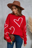 Angel Wings Heart Dropped Shoulder Long Sleeve Sweater - Cape Cod Fashionista