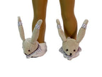 Bunny Slippers Plush Rabbit Shoes Long Ears Fits 18 Inch American Girl Doll