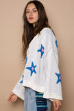 POL Long Sleeve Star Patch Sweater - Cape Cod Fashionista