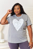 Simply Love Heart Graphic Cuffed Short Sleeve T-Shirt - Cape Cod Fashionista