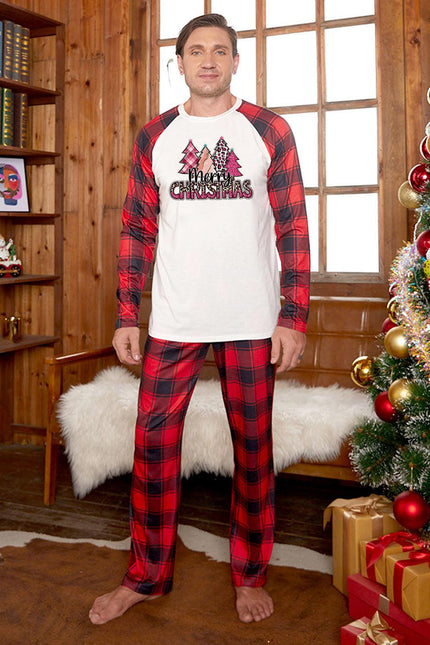 MERRY CHRISTMAS Graphic Top and Plaid Pants Set - Cape Cod Fashionista