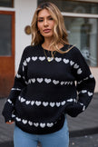 Angel Wings Heart Round Neck Long Sleeve Sweater