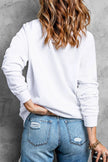 Pumpkin & Ghost Round Neck Long Sleeve Sweatshirt - Cape Cod Fashionista