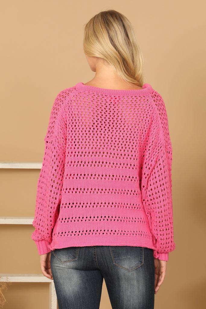 Stay Cozy: Cotton Crochet Sweater - Cape Cod Fashionista