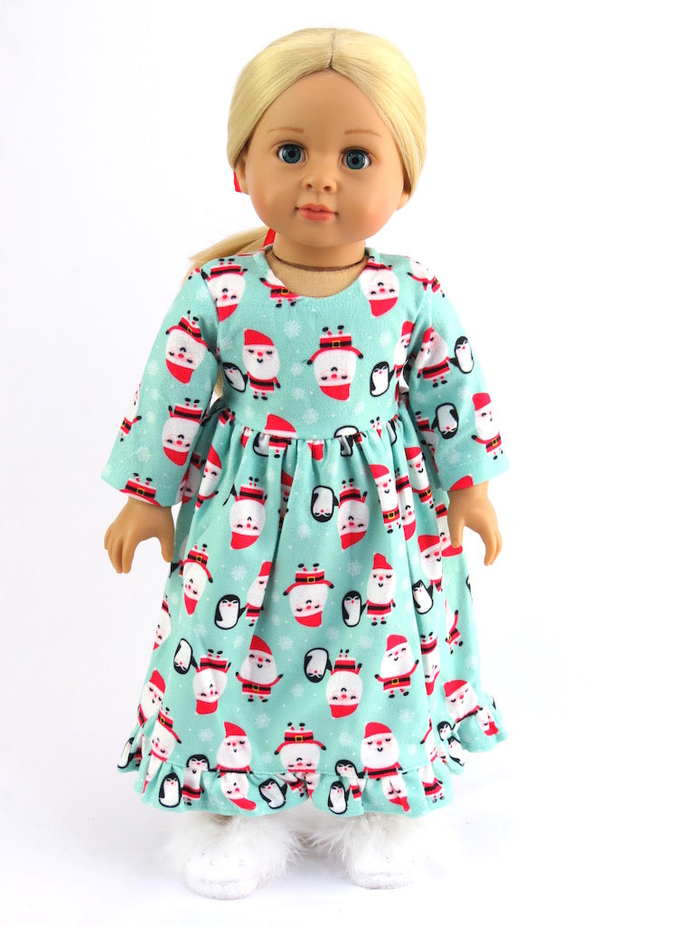 Christmas Nightgown | Santa & Penguin Holiday Pajamas 18