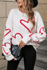 Angel Wings Heart Dropped Shoulder Long Sleeve Sweater - Cape Cod Fashionista